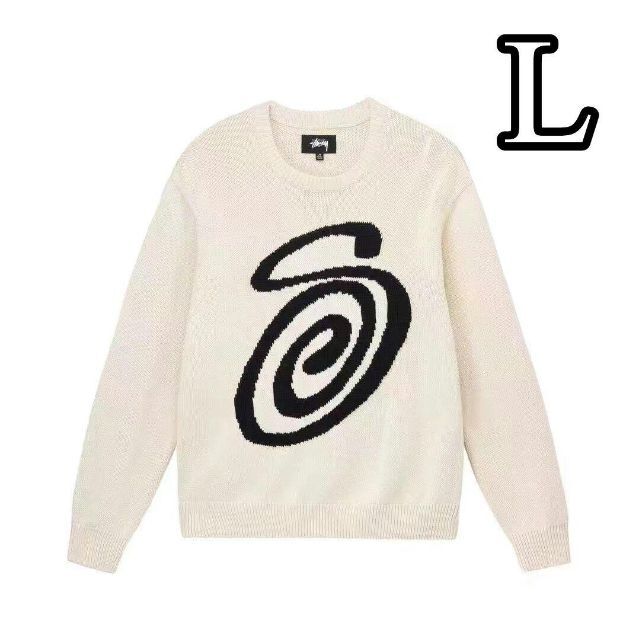 STUSSY SWEATER ステューシー ニットセーター Lサイズ ホワイト - ニット