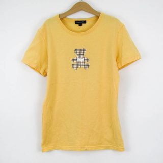 バーバリー(BURBERRY)のバーバリー ロンドン 半袖Tシャツ クマ ノバチェックワッペン ラウンドネック トップス キッズ 女の子用 160Aサイズ イエロー BURBERRY(Tシャツ/カットソー)