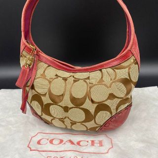 コーチ(COACH)の【良品】 coach 12227 シグネチャー　キャンバス　ワンショルダー(ハンドバッグ)