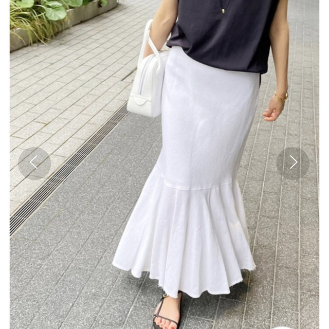 Plage(プラージュ)のプラージュ　パナマフレアスカート　白 レディースのスカート(ロングスカート)の商品写真