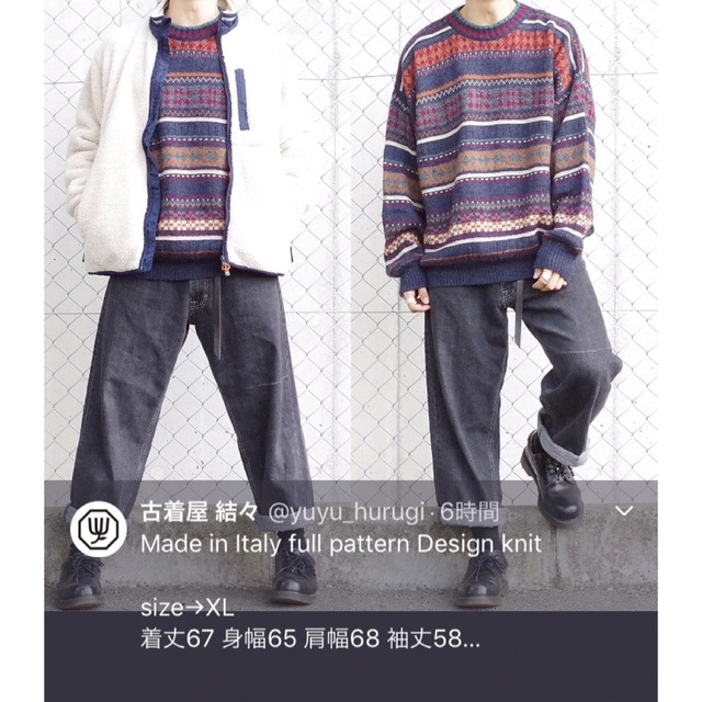 COOGI(クージー)の結々Made in Italy full pattern Design knit メンズのトップス(ニット/セーター)の商品写真