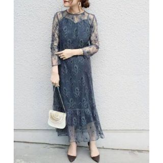 カエン(Kaene)の kaene 結婚式　ワンピース　【新品タグ付き】お呼ばれドレス　総レース(ロングドレス)