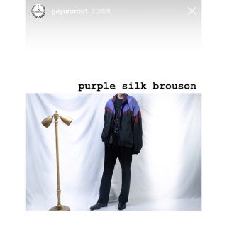 ポロラルフローレン(POLO RALPH LAUREN)のpurple silk brouson 古着屋 GOYURURITO シルク(ナイロンジャケット)