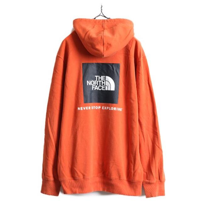 US企画 ノースフェイス 両面 プリント スウェット パーカー 裏起毛 XL