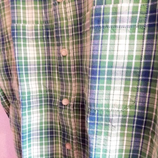 GAP - GAP MENS kids 緑 チェック シャツ 半袖 Tシャツ コットン 綿の通販 by ゆうきち's shop｜ギャップならラクマ
