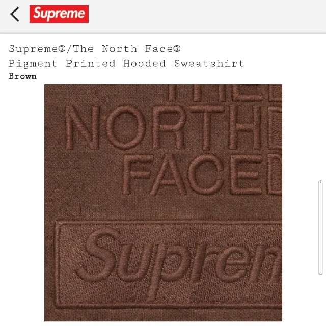 Supreme(シュプリーム)のThe North Face Pigment Printed Hooded メンズのトップス(パーカー)の商品写真