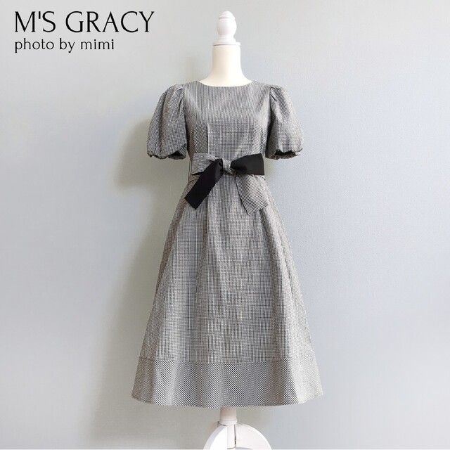M'S GRACY*カタログ掲載*ギンガムチェックサマードレス 【T-ポイント5