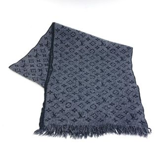 ルイヴィトン LOUIS VUITTON ケーブルニット M75368 マフラー ウール ネイビー