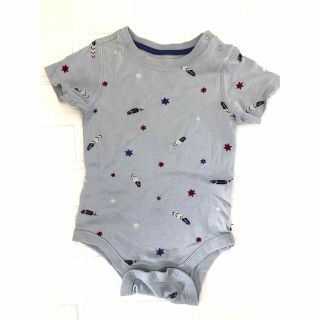 ベビーギャップ(babyGAP)の★baby Gap★可愛い〜水色　半袖ロンパース　羽&星柄　18-24M★(ロンパース)