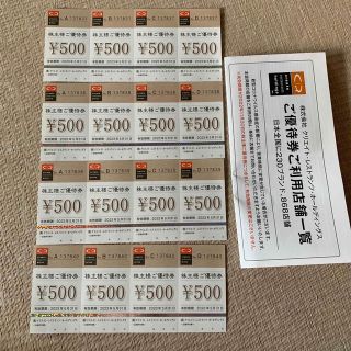 クリエイト・レストランツ株主優待券8000円分(レストラン/食事券)