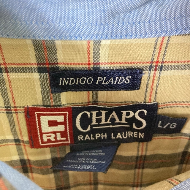 CHAPS(チャップス)の90s チャップス ラルフローレン ベージュ 長袖シャツ アメリカ古着 US古着 メンズのトップス(シャツ)の商品写真