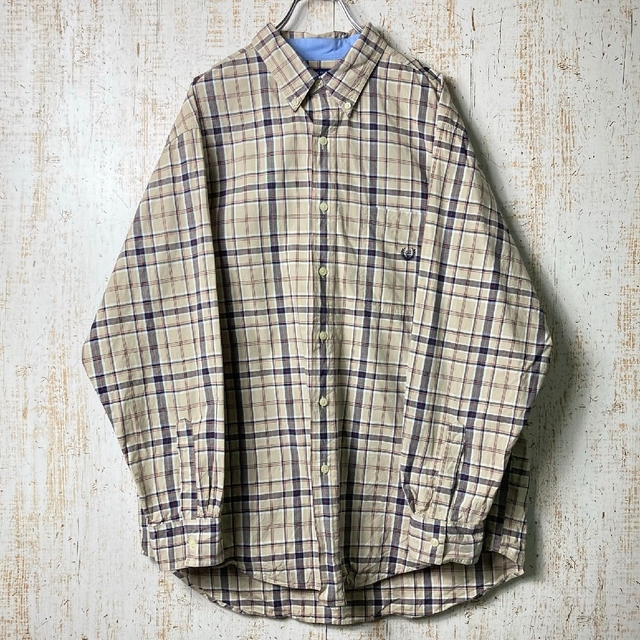 CHAPS(チャップス)の90s チャップス ラルフローレン ベージュ 長袖シャツ アメリカ古着 US古着 メンズのトップス(シャツ)の商品写真