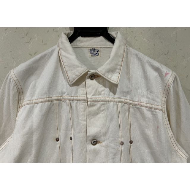 orSlow - *orSlow 1st ピンクペイント加工 ホワイトデニム orSlow - *orSlow 1st ピンクペイント加工 ホワイトデニム