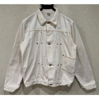 オアスロウ(orSlow)の＊orSlow 1st ピンクペイント加工 ホワイトデニム ジャケット 1(Gジャン/デニムジャケット)