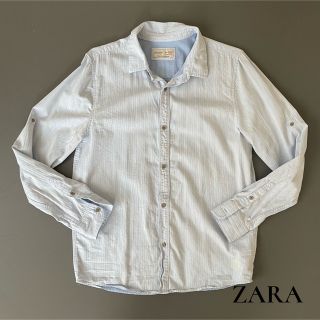 ザラキッズ(ZARA KIDS)のZARA ザラ ブルー シャツ 164(Tシャツ/カットソー)