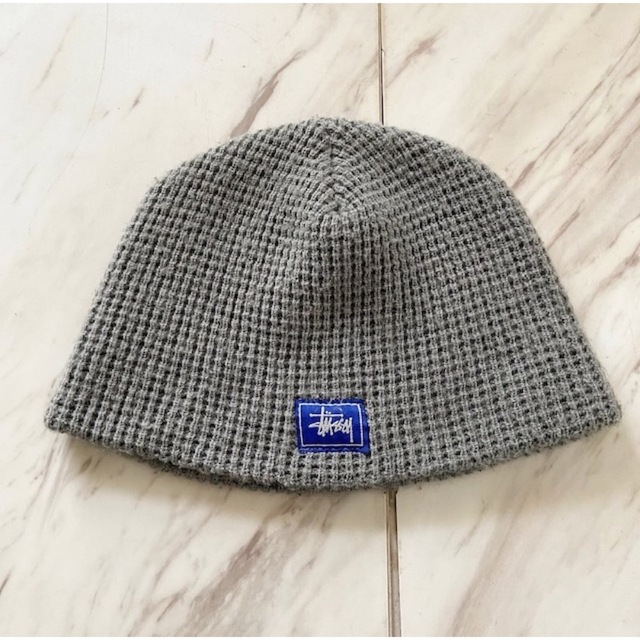 Y2K 00s 〜 old stussy グレー ニット帽 ビーニー 帽子 お手軽価格で