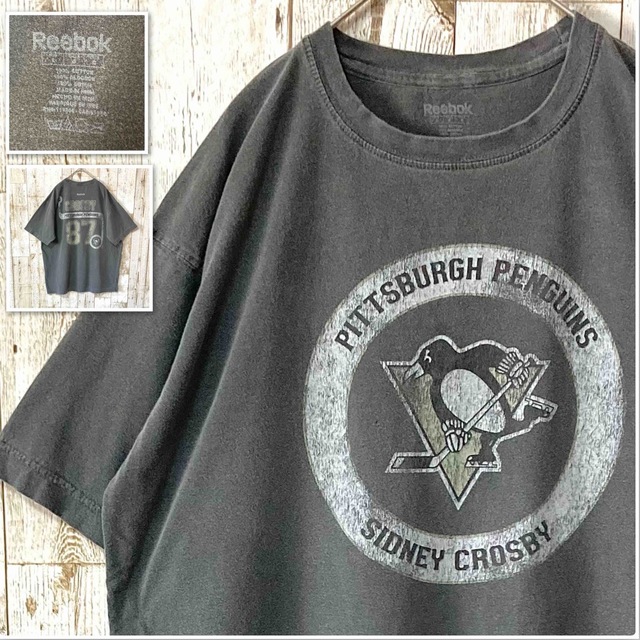 Reebok(リーボック)の【Reebok】NHL ペンギンズ 両面プリントTシャツ L グレー メンズのトップス(Tシャツ/カットソー(半袖/袖なし))の商品写真