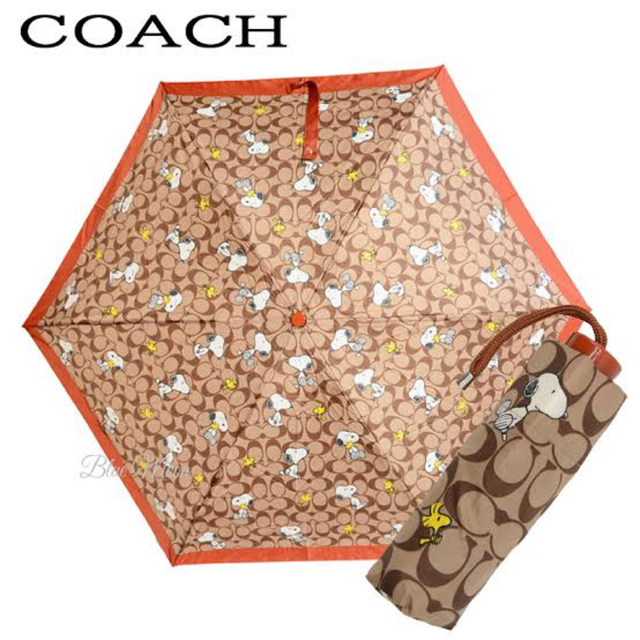 COACHI スヌーピー折りたたみ傘ファッション小物