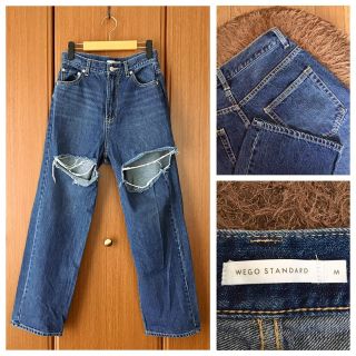 ウィゴー(WEGO)の美品 WEGO VINTAGE CRUSH スラッシュデニムパンツ ジーンズ(デニム/ジーンズ)