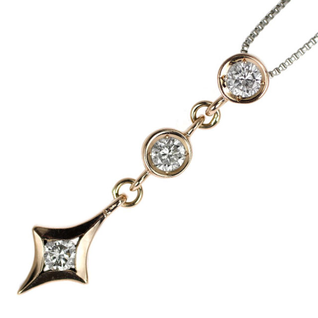K18PG/WG ダイヤモンド ペンダントネックレス 0.20ct | www.jarussi.com.br