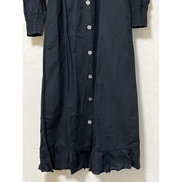 定価8万円 ISA ARFEN イサ アフェンパフスリーブワンピースIENA黒S