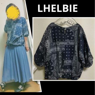 LHELBIE　ペイズリー裾バルーンブラウス(シャツ/ブラウス(半袖/袖なし))