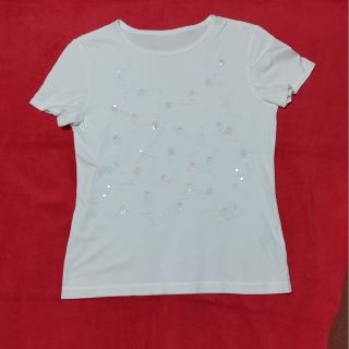 マドモアゼルノンノン　パパス　半袖Tシャツ　スパンコール　刺繍　サイズ40