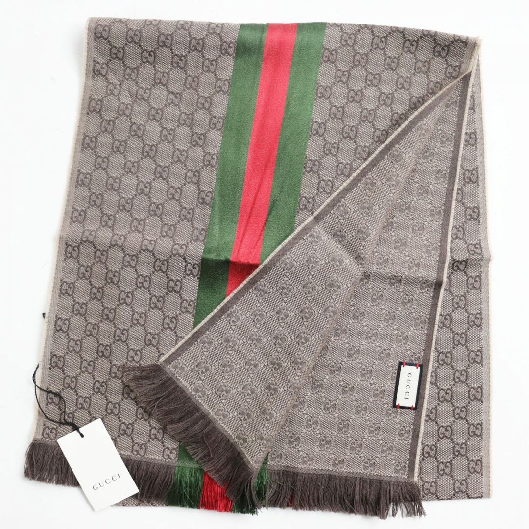 Gucci - 未使用品○GUCCI グッチ 147351 ウール×シルク ウェブライン