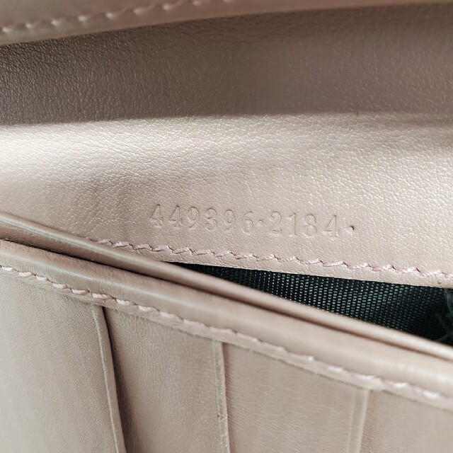 【美品】 GUCCI グッチ マイクロ シマ 長財布 財布 ロゴ GG ピンク