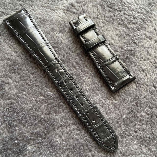 パテックフィリップ レザーベルト クロコ 黒