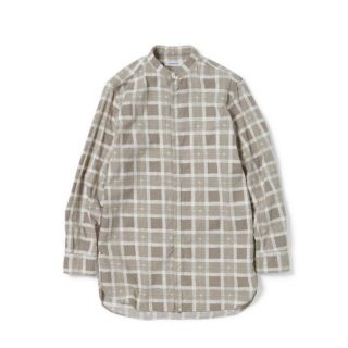 ノンネイティブ(nonnative)のnonnative スタンドカラー ロングシャツ フランネル ベージュ(シャツ)