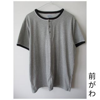 ユニクロ(UNIQLO)の美品☆ﾌﾛﾝﾄﾎﾞﾀﾝ☆DRY Tｼｬﾂ☆UNIQLO☆半袖☆ｸﾞﾚｰ☆XL(Tシャツ/カットソー(半袖/袖なし))