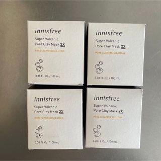 イニスフリー(Innisfree)の新品未開封　スーパーヴォルカニックポアクレイマスク2X  4個セット(パック/フェイスマスク)