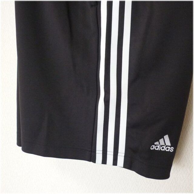 adidas(アディダス)の大きいサイズ◆新品未使用◆(2XL)(XO)アディダス 黒3st ハーフパンツ メンズのパンツ(ショートパンツ)の商品写真