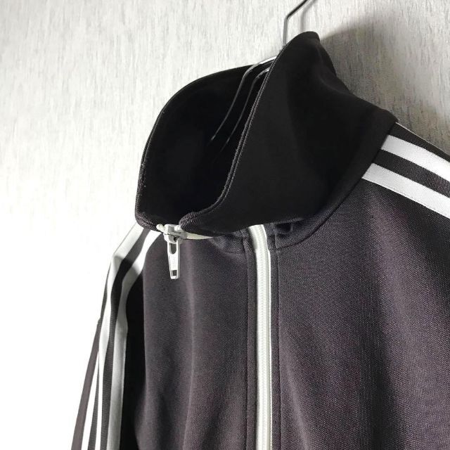 adidas(アディダス)の6305美品✨adidasトラックジャケットヨーロッパブラウン×ホワイト~XL メンズのトップス(ジャージ)の商品写真