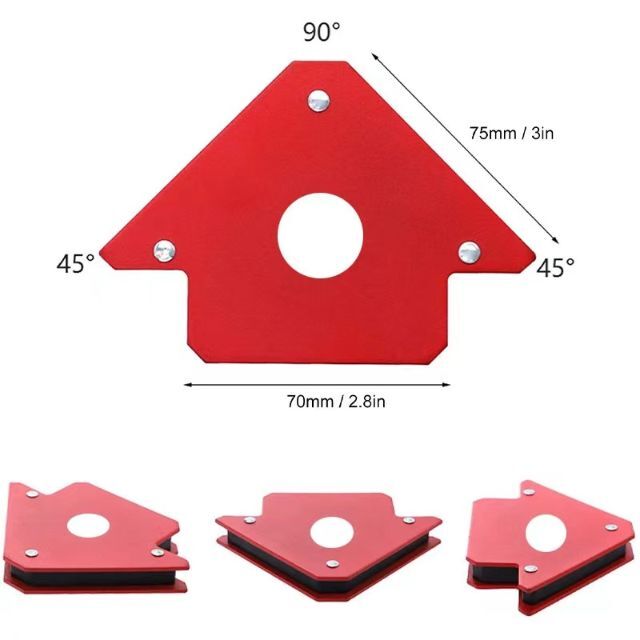 溶接 マグネット ホルダー 6個 強力 クランプ 固定 三角 溶接補助 磁石 B スポーツ/アウトドアの自転車(工具/メンテナンス)の商品写真