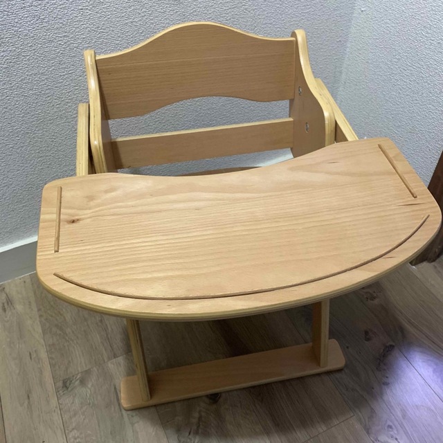 木製 テーブル付ローチェア ベビーチェア キッズチェア 椅子 折りたたみ