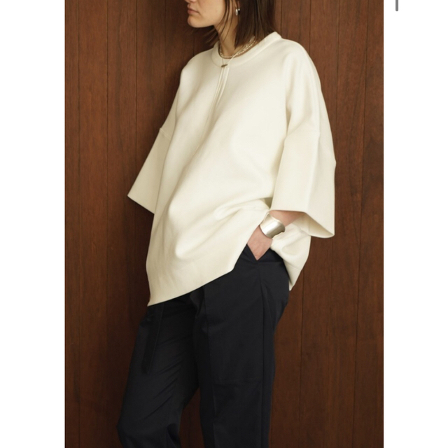 CLANE クラネ BULKY LINE HALF SLEEVE TOPS レディースのトップス(カットソー(長袖/七分))の商品写真