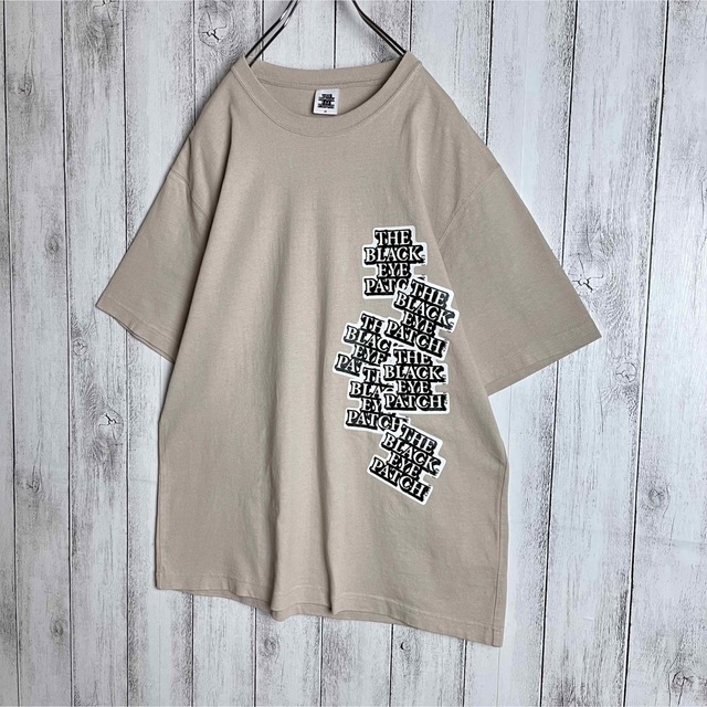 【人気デザイン】ブラックアイパッチ☆ビッグプリントロゴ入りTシャツ 定番カラー