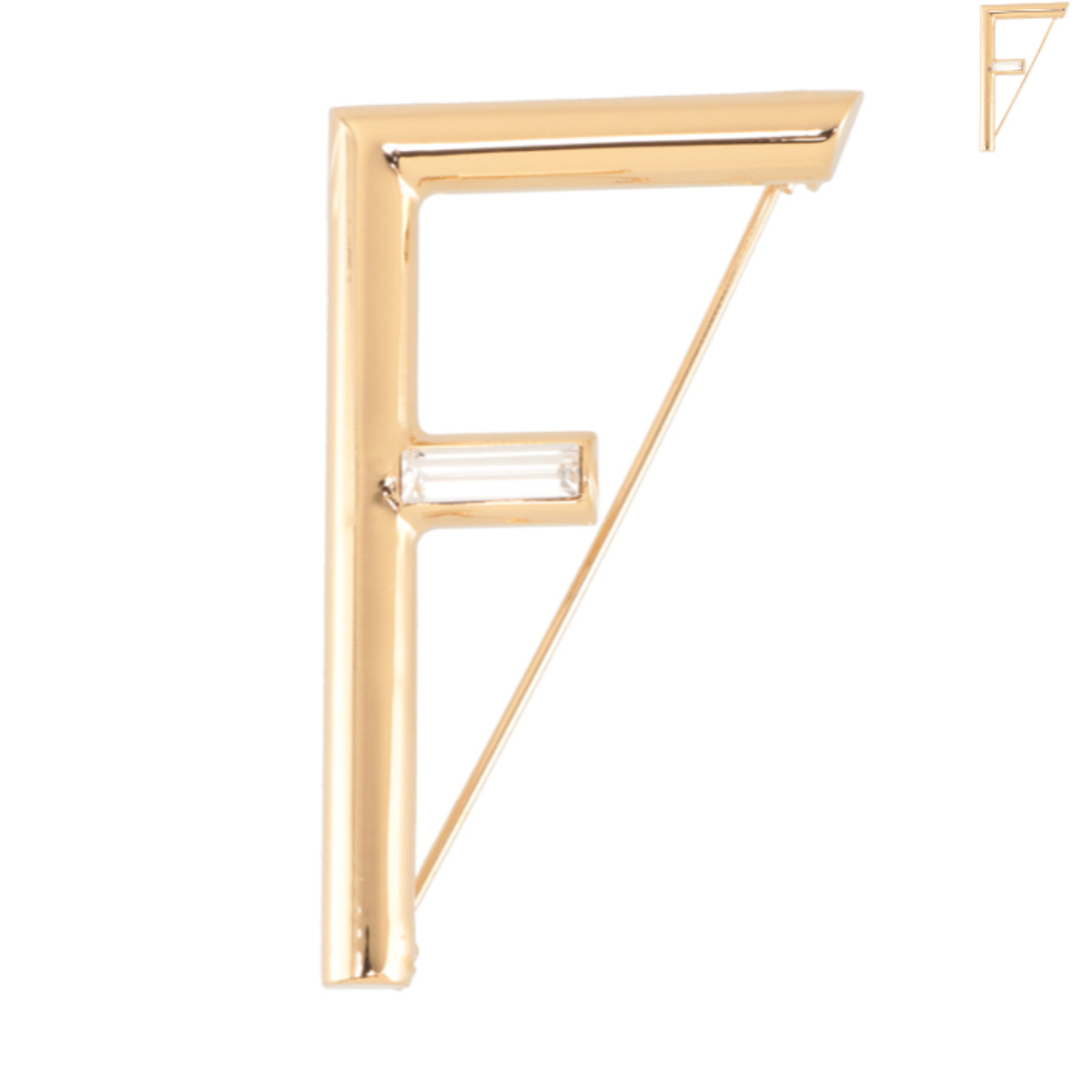 信頼】 ロゴ ファースト フェンディ ブローチ FENDI フェンディ