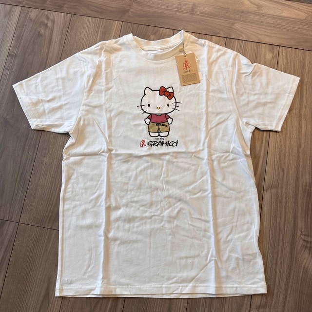新品 グラミチ×キティコラボのイラスト Tシャツ ホワイト 白 サンリオ 1
