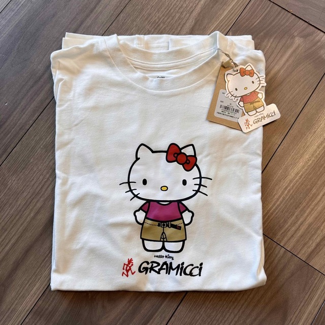 新品 グラミチ×キティコラボのイラスト Tシャツ ホワイト 白 サンリオ | フリマアプリ ラクマ