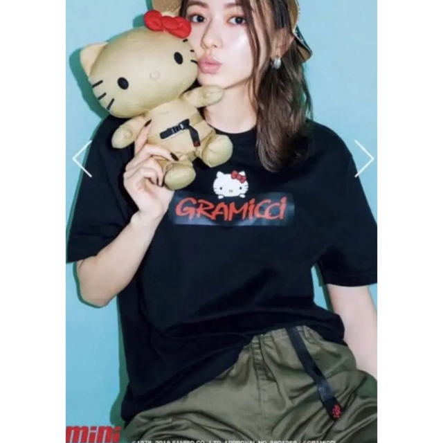 新品 グラミチ×キティコラボのイラスト Tシャツ ホワイト 白 サンリオ 6
