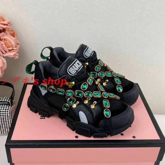 あすつく】 Gucci スニーカー37 極美品Gucci(グッチ) - スニーカー