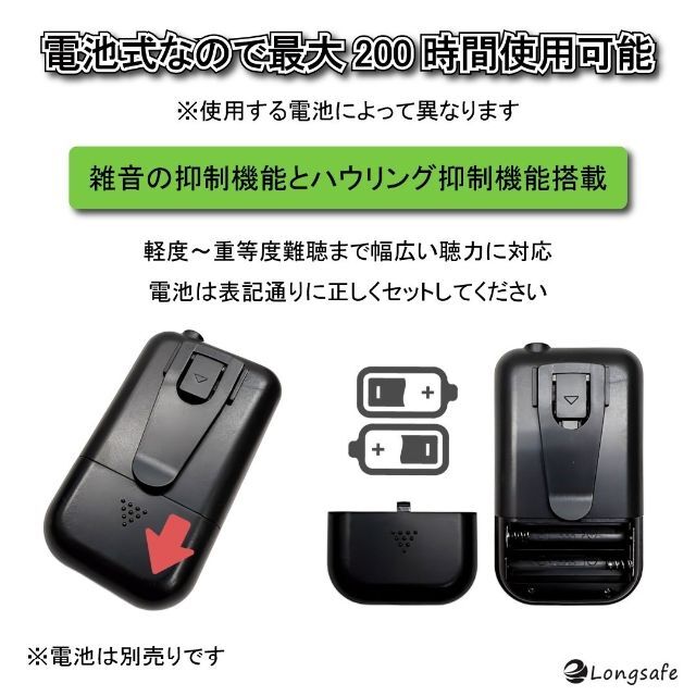 集音器 電池式 簡単操作 両耳 15段階調節 持ち歩き 小型 軽量  スマホ/家電/カメラのカメラ(その他)の商品写真