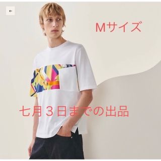Hermes - エルメス2023春夏新作Tシャツ プリントストライプポケットの