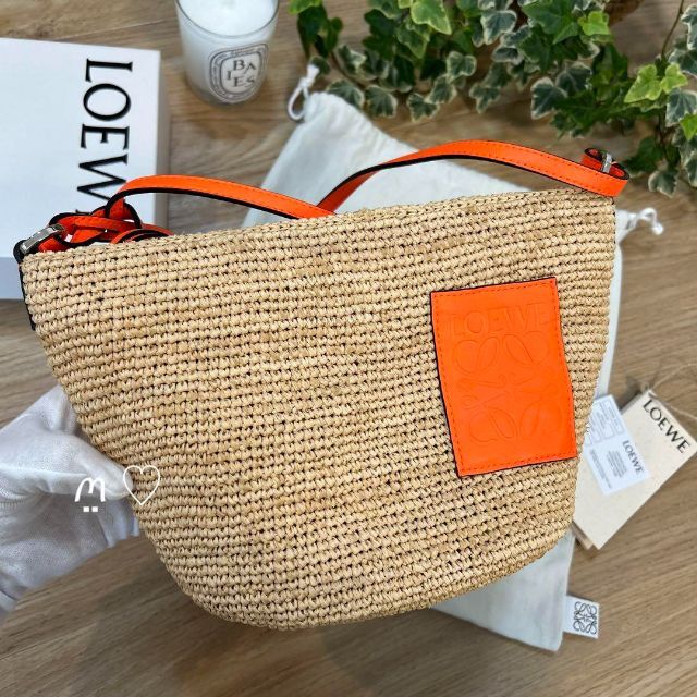 UNISEX S/M LOEWE ロエベ ラフィアポシェット カゴバッグ 斜めがけ