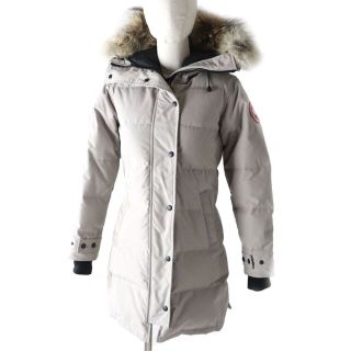 カナダグース(CANADA GOOSE)の良品★国内正規品 カナダグース 3802LA SHELBURNE PARKA シェルバーン ロゴワッペン・ファー・フード付 ZIP ダウンコート LIMESTONE XS h01-st30316-872(ダウンコート)