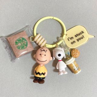 ピーナッツ(PEANUTS)のじゃらじゃらキーホルダー💛男の子とわんちゃん(キーホルダー/ストラップ)