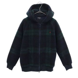 ジムフレックス(GYMPHLEX)のジムフレックス チェック ボア ジップパーカー 14 ブルー×グリーン Gymphlex レディース 【中古】  【230411】(ロングコート)